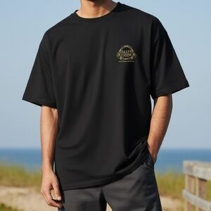 Salty Crew Black Tee with Gold Logo